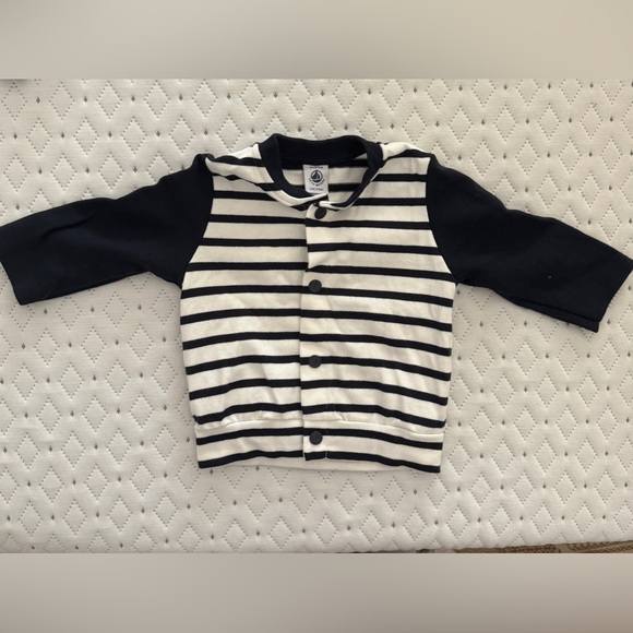 Petit Bateau Long Sleeve Striped Jacket 6m - Picture 1 of 7